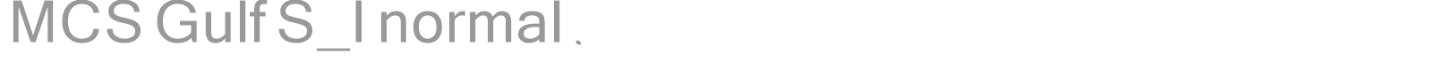 MCS Gulf S_I normal. font preview